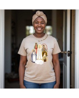 Camiseta Feminina Bordada Sou da Imaculada Nossa Senhora