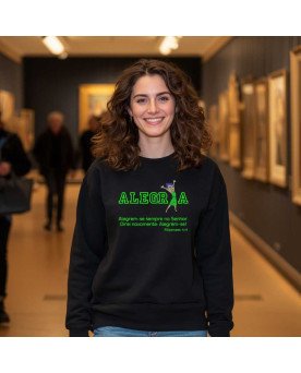 Moletom Feminino Bordado "Alegria" Moda Fé Cristã Católica
