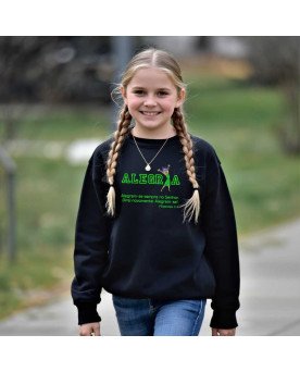 Moletom Infantil Feminino "Alegria" Moda Fé Cristã Católica
