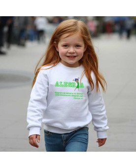 Moletom Infantil Feminino "Alegria" Moda Fé Cristã Católica