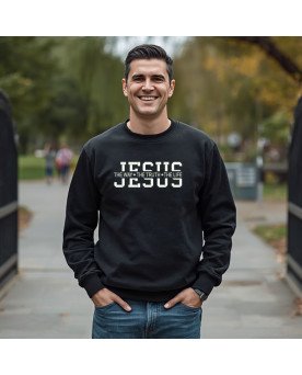 Moletom Masculino Bordado Jesus O Caminho A Verdade E A Vida